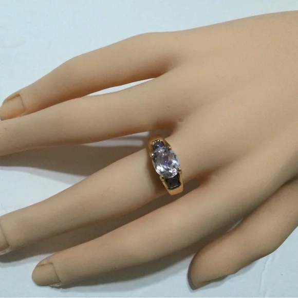 14k Gold Kunzite and Tanzanite Ring - Picture 4 of 12